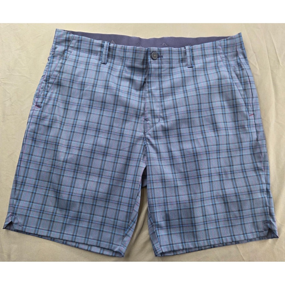Tommy Bahama Golf Shorts Mens 39‎ Blue On Par Fairway Plaid 9 Inch Preppy